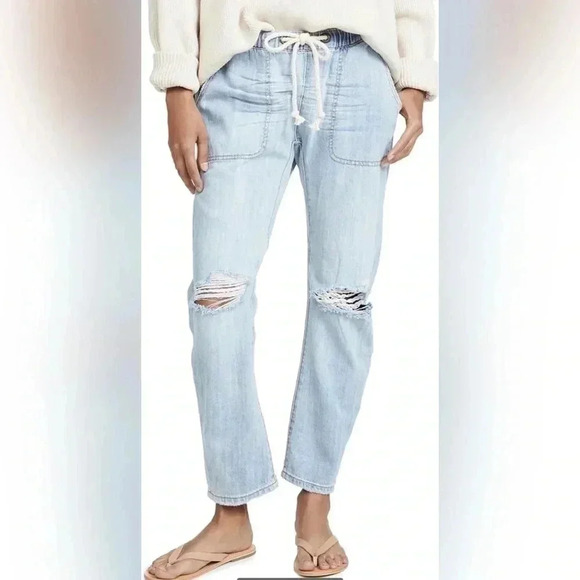 One Teaspoon Shabbies Drawstring Boyfriend Jeans - Picture 4 of 6